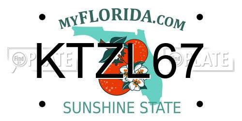 KTZL67 Florida License Plate