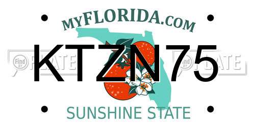 KTZN75 Florida License Plate