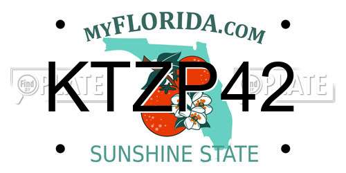 KTZP42 Florida License Plate