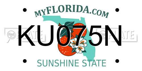 KU075N Florida License Plate