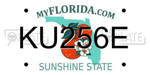 KU256E Florida License Plate