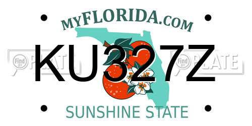 KU327Z Florida License Plate