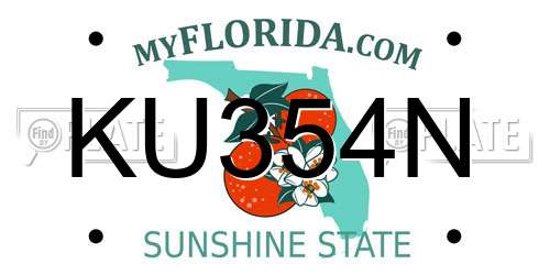 KU354N Florida License Plate