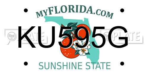 KU595G Florida License Plate