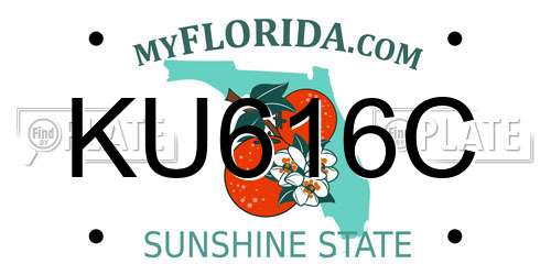 KU616C Florida License Plate