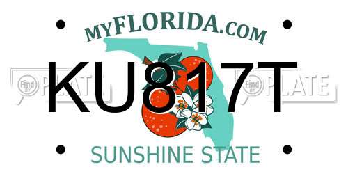 KU817T Florida License Plate