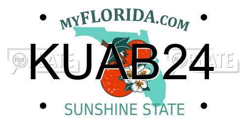 KUAB24 Florida License Plate