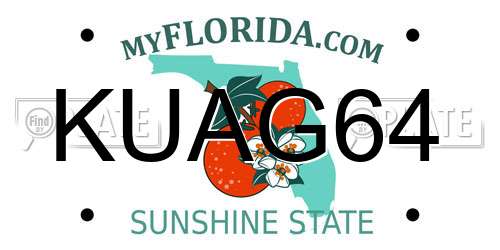 KUAG64 Florida License Plate