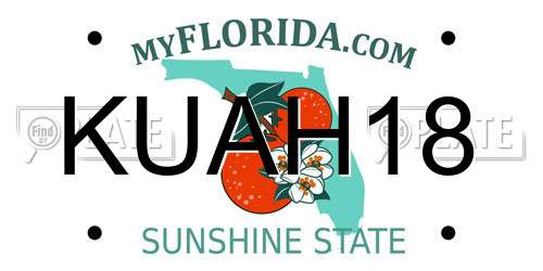 KUAH18 Florida License Plate