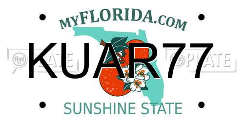 KUAR77 Florida License Plate