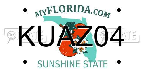 KUAZ04 Florida License Plate
