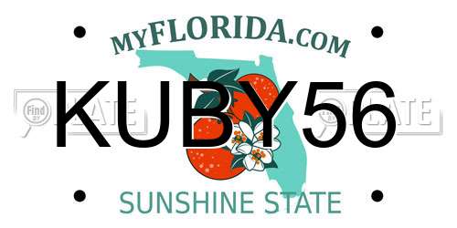 KUBY56 Florida License Plate