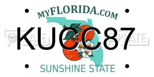 KUCC87 Florida License Plate