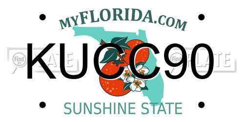 KUCC90 Florida License Plate
