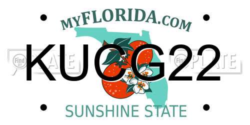 KUCG22 Florida License Plate