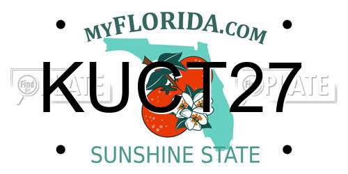 KUCT27 Florida License Plate