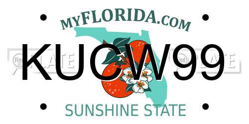 KUCW99 Florida License Plate