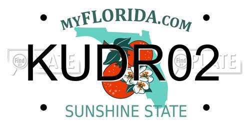 KUDR02 Florida License Plate