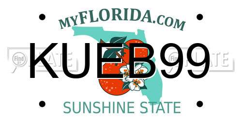 KUEB99 Florida License Plate