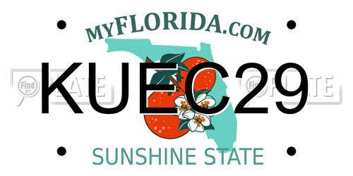 KUEC29 Florida License Plate