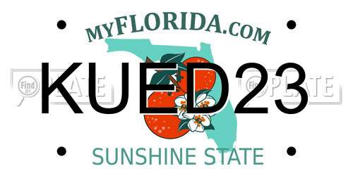 KUED23 Florida License Plate