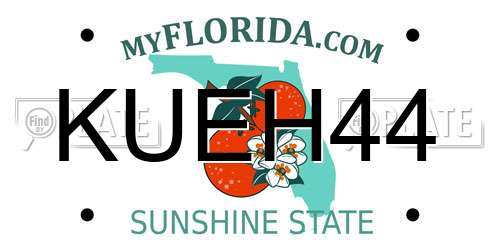 KUEH44 Florida License Plate