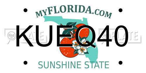 KUEQ40 Florida License Plate