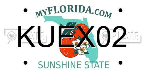 KUEX02 Florida License Plate