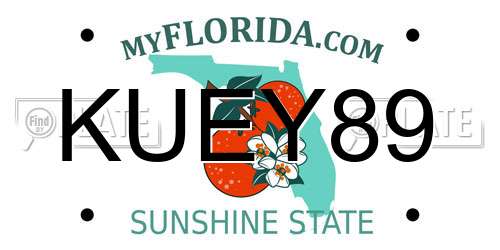 KUEY89 Florida License Plate