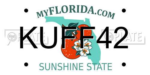 KUFF42 Florida License Plate