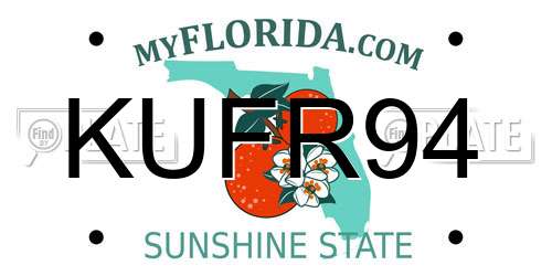 KUFR94 Florida License Plate