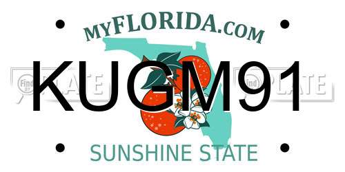 KUGM91 Florida License Plate