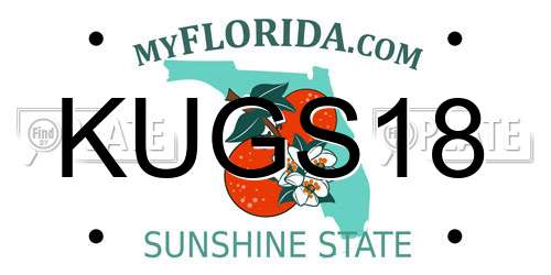 KUGS18 Florida License Plate