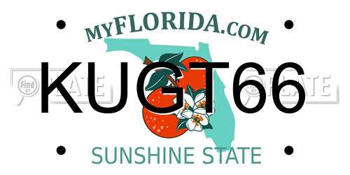 KUGT66 Florida License Plate