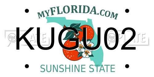 KUGU02 Florida License Plate