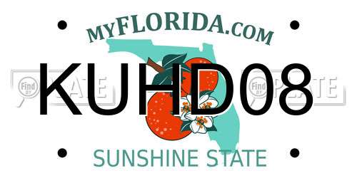 KUHD08 Florida License Plate