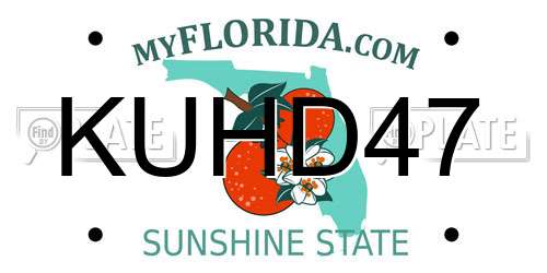 KUHD47 Florida License Plate