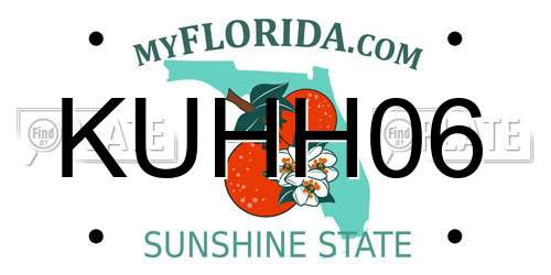 KUHH06 Florida License Plate