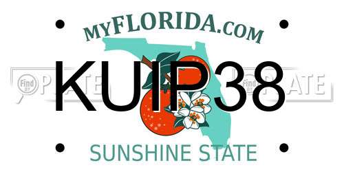 KUIP38 Florida License Plate