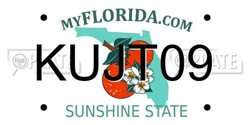 KUJT09 Florida License Plate