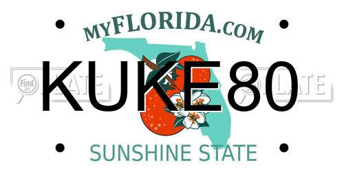 KUKE80 Florida License Plate