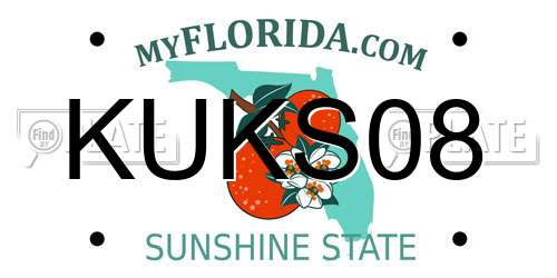 KUKS08 Florida License Plate
