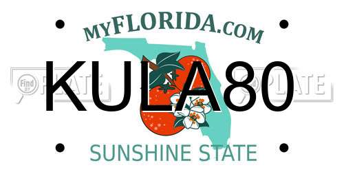 KULA80 Florida License Plate
