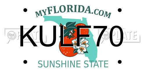 KULF70 Florida License Plate