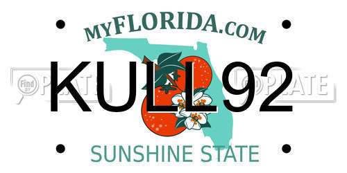 KULL92 Florida License Plate