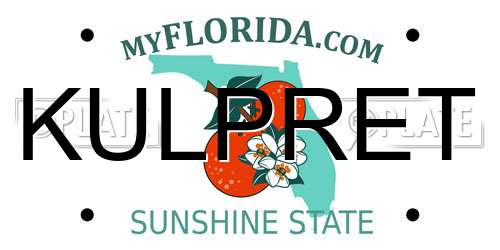 KULPRET Florida License Plate