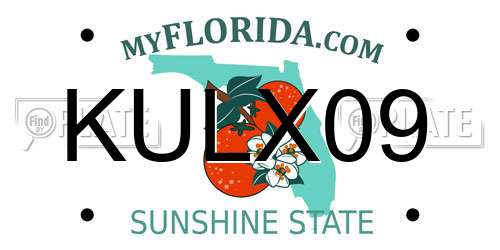 KULX09 Florida License Plate