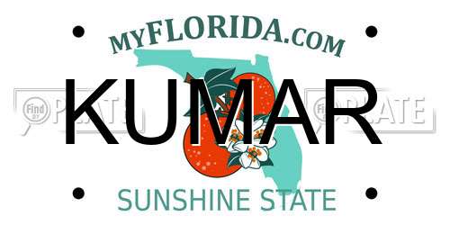 KUMAR Florida License Plate