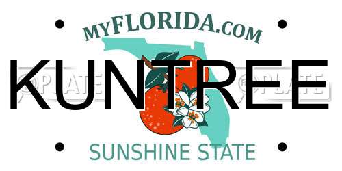 KUNTREE Florida License Plate