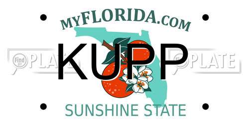 KUPP Florida License Plate
